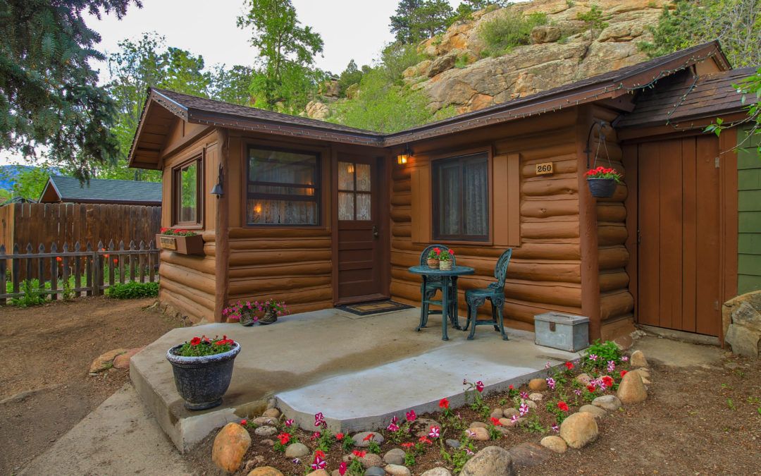 This is an image of Redemption Cabin, one of three Extraordinary vacation rentals by This Mountain Life in Estes Park CO USA.